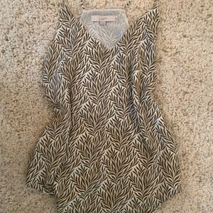 NWT Loft Fern Leaf Halter Blouse